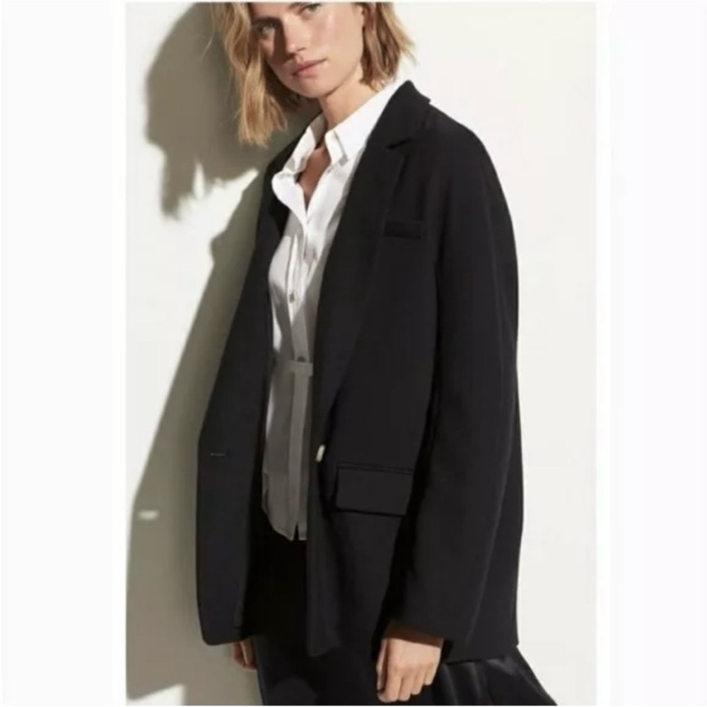 Vince Women's Black Boyfriend Blazer Size M
